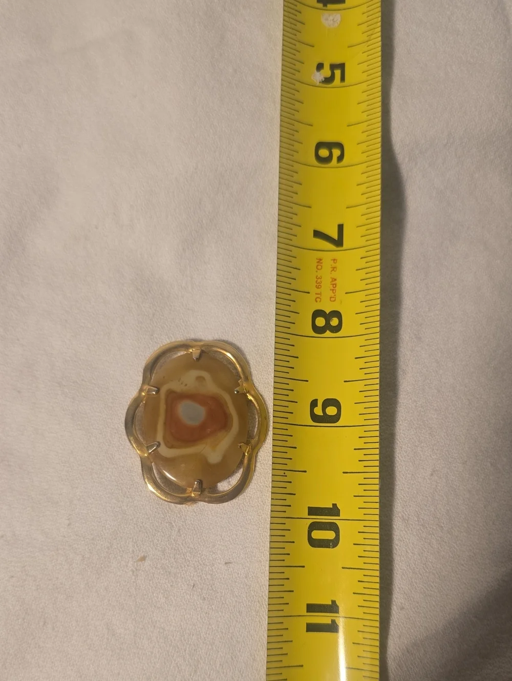 Gold-Tone  Mookaite Jasper Statement Brooch